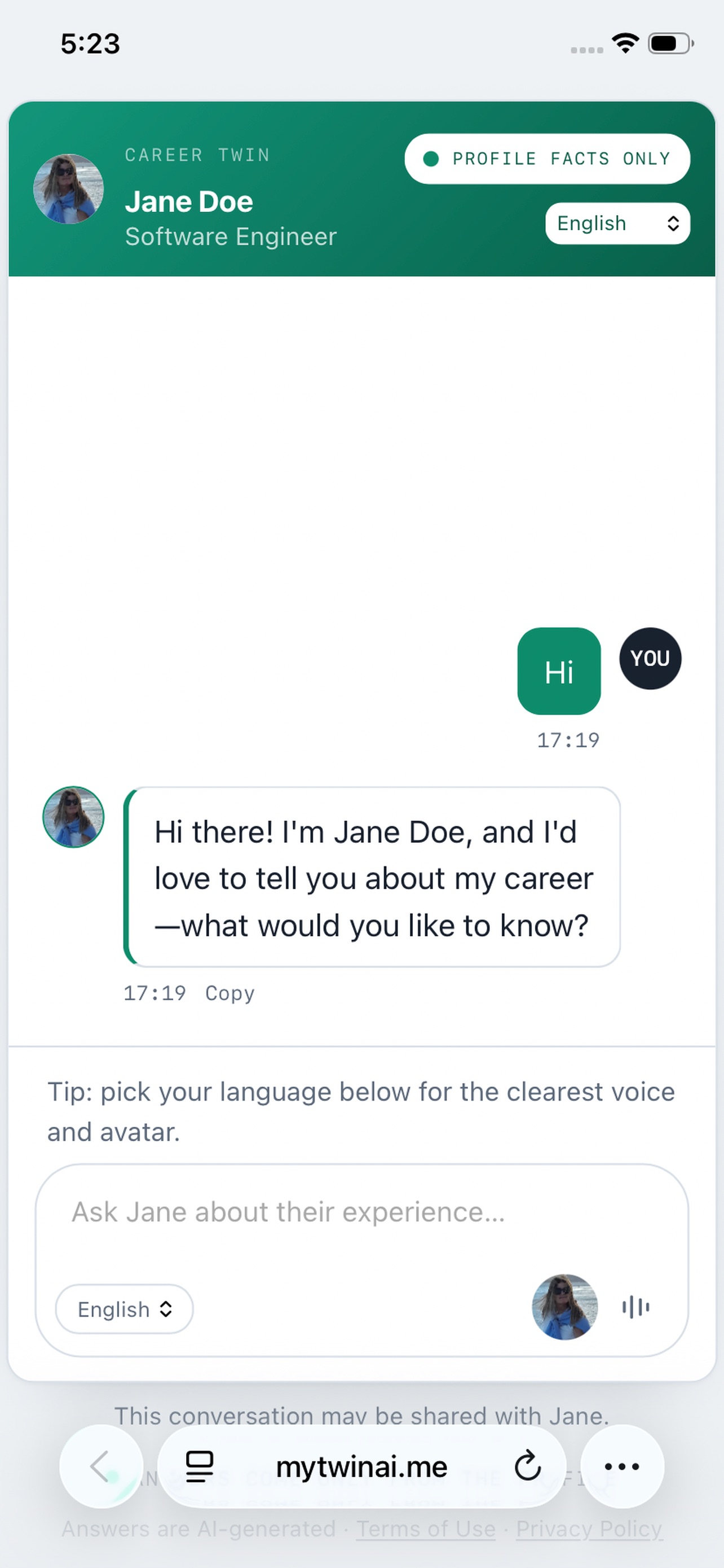 Screenshot 5 of twinAI: Your Career Twin