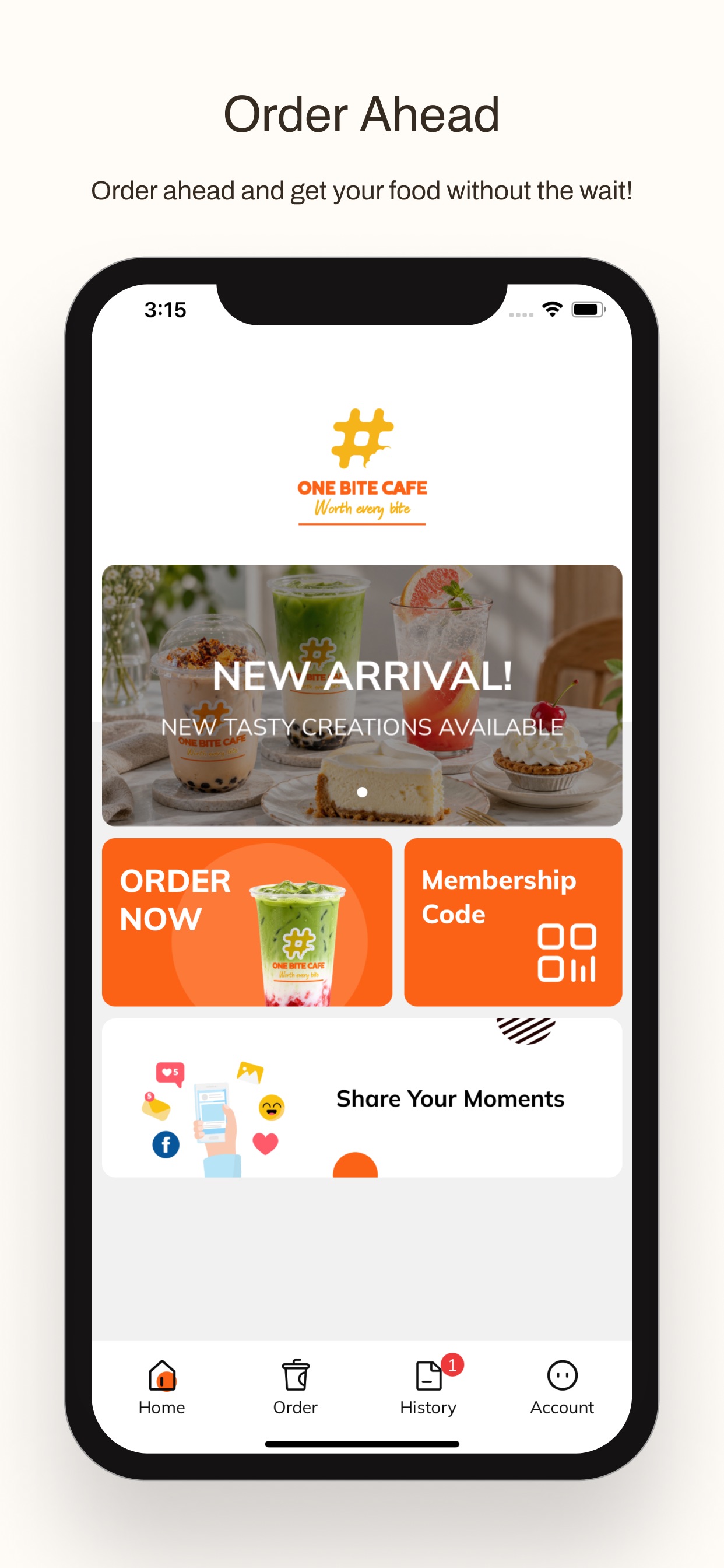 Screenshot 1 of One Bite Cafe