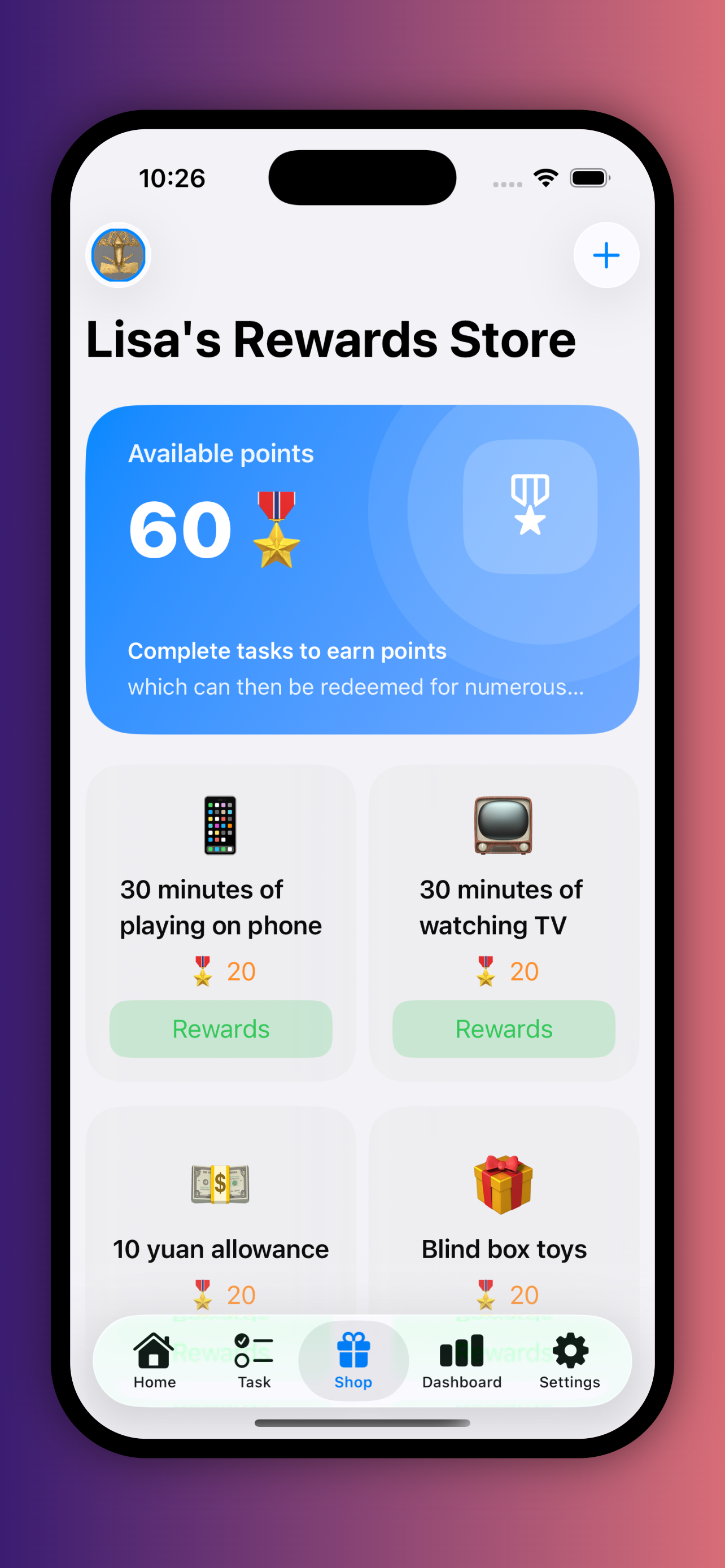 HabitHero: Reward Chart