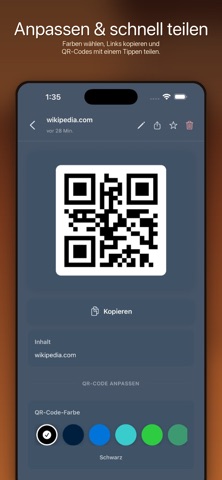 QR-Code-Scanner: QR scannen iPhone screenshot 2