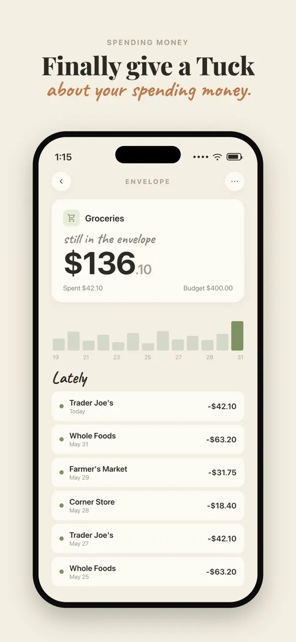 Screenshot #3 pour Envelope Budget App - Tuck