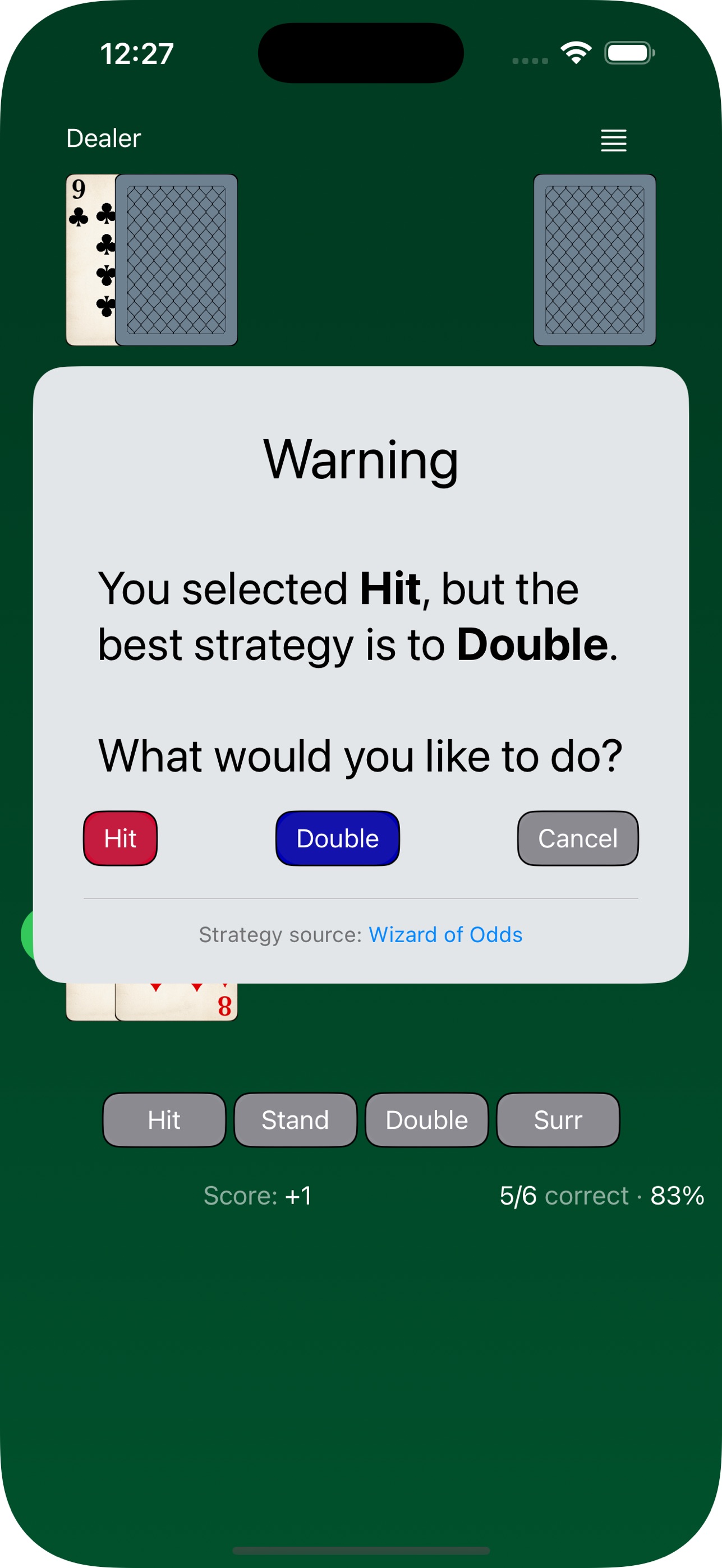 Screenshot 2 of Blackjack Trainer - FeinGames
