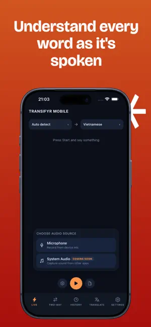 Transifyr: Real-Time Translate screenshot 2