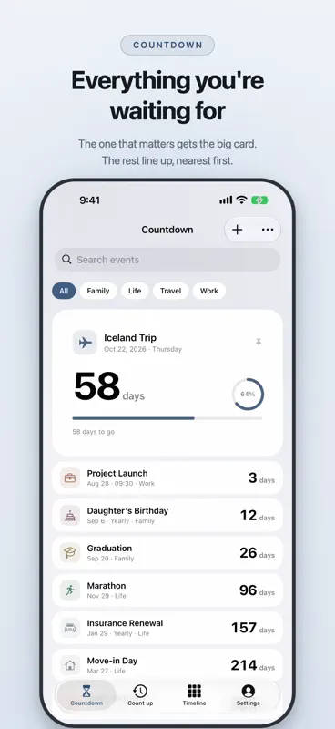 Cairn: Countdown & Days Since screenshot 1 of 6