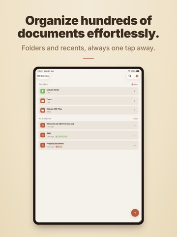 Markdown Editor & Reader iPad screenshot