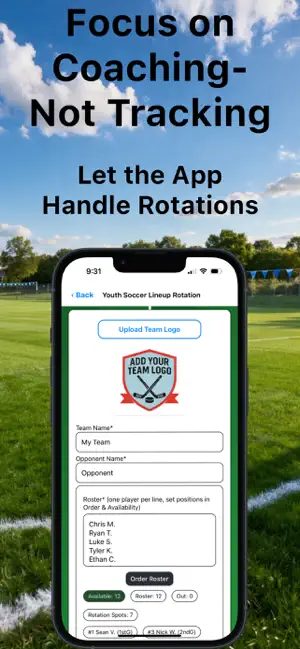Youth Soccer Lineup Rotation screenshot 3