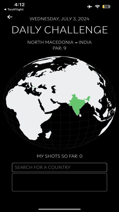 Globe Golf Geography Challenge Screenshot