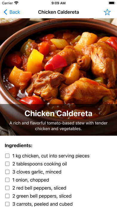 Filipino Food Recipes Offline Screenshot