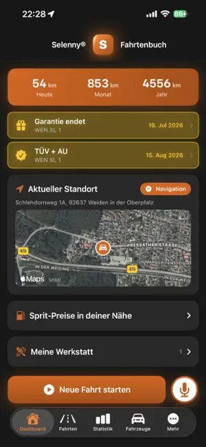 Fahrtenbuch für KFZ - Selenny® screenshot 1