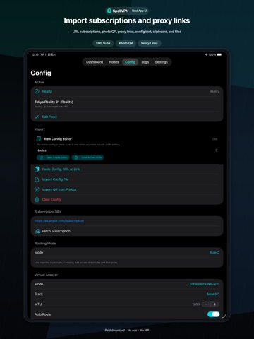 SpellVPN  Tool iPad screenshot