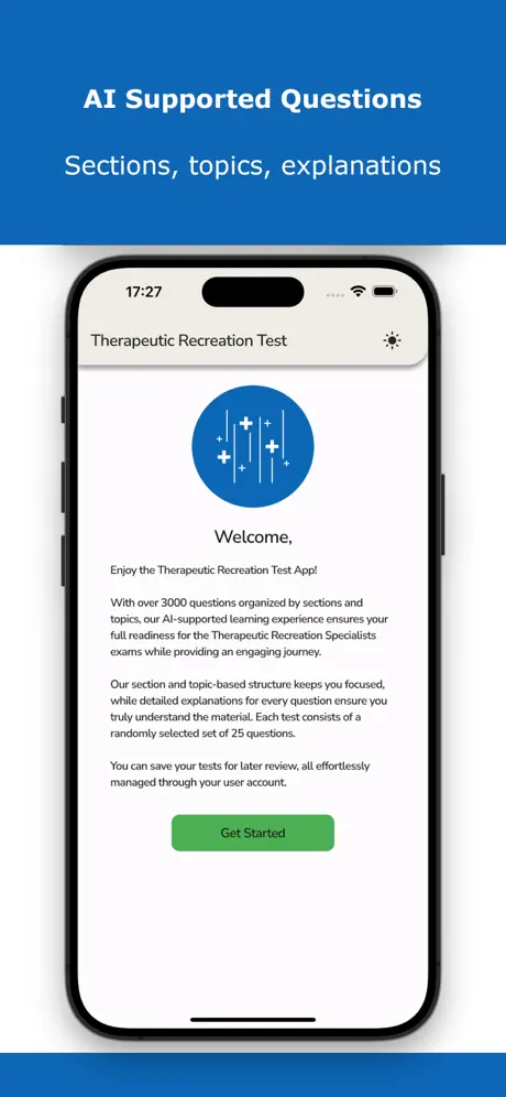Therapeutic Recreation Test Screenshot 2