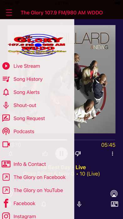 The Glory 107.9 FM / 980 AM Screenshot