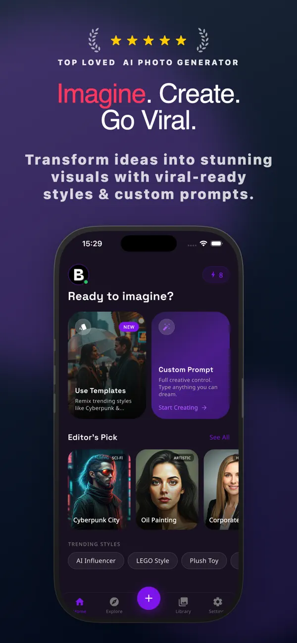 #1. Bana AI: AI Photo Generator (iOS) 由: Tuna Yesil