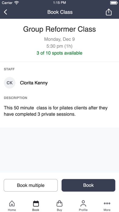 Pilates Studio of Springfield Screenshot