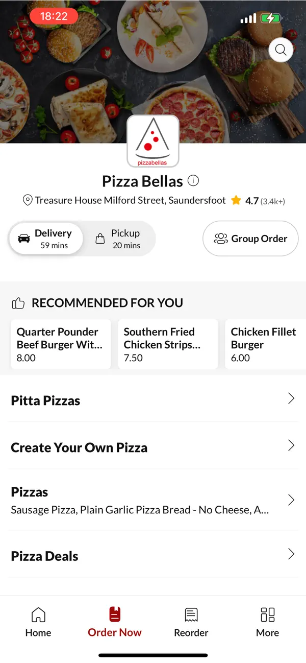 Screenshot #2 pour Pizza Bellas.