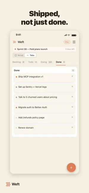 Weft: AI Scrumban Board screenshot 4