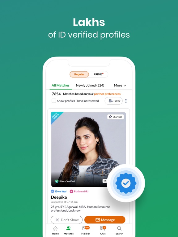 Kerala Matrimony - Wedding App iPad screenshot 4 - Social Networking app