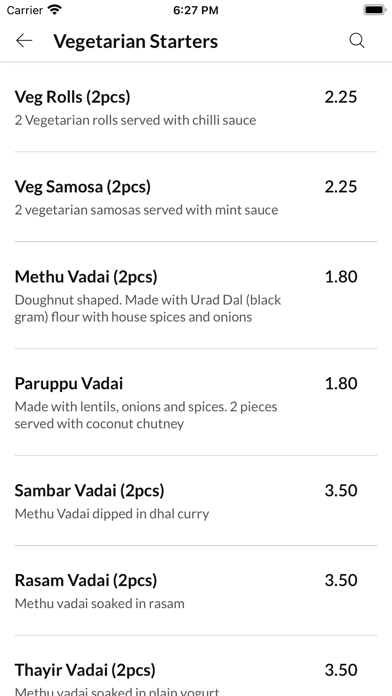 Chennai Dosa New Malden Screenshot