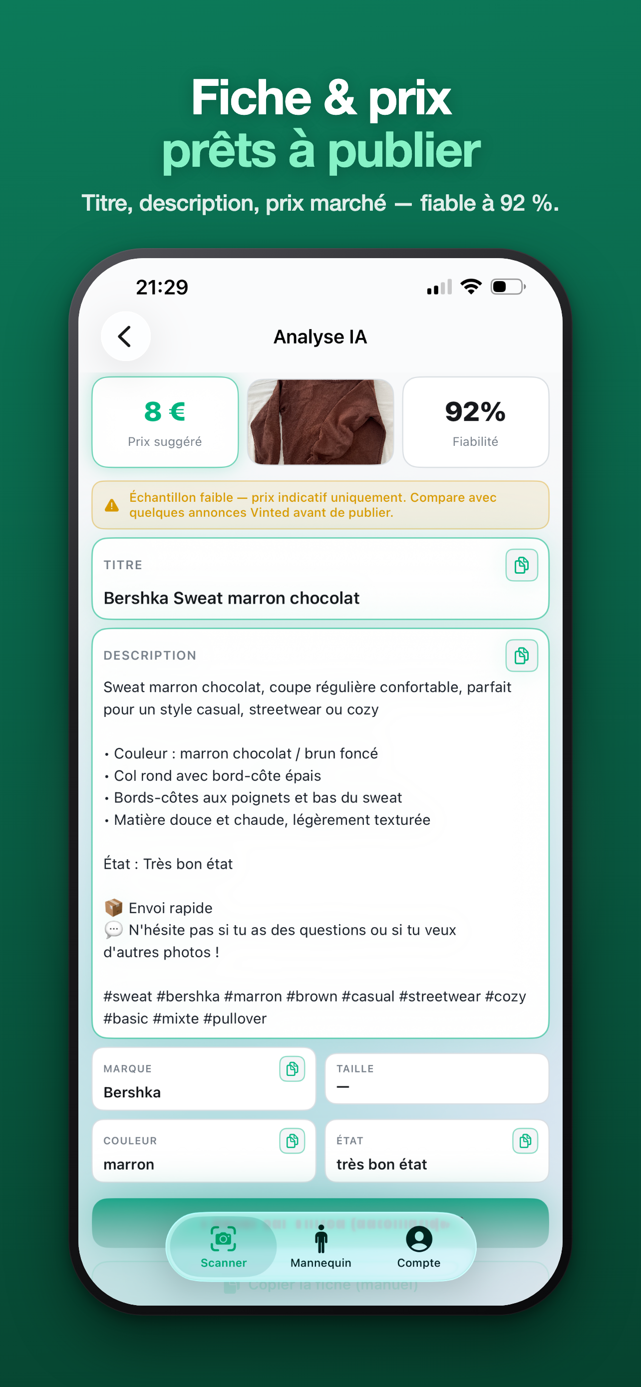 Vintapp: Annonce Vinted IA