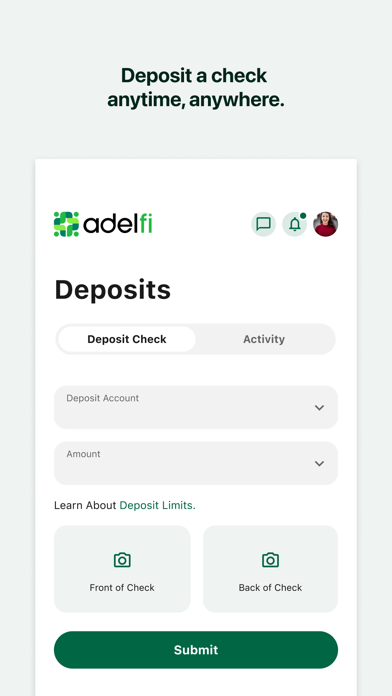 AdelFi Mobile Banking Screenshot