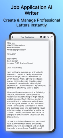 AI Application Letter Maker screenshot