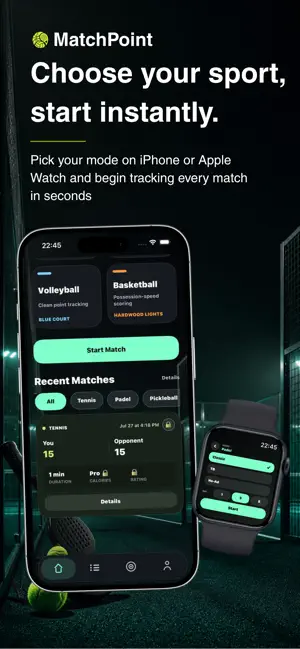 MatchPoint: Watch Score Keeper screenshot 2