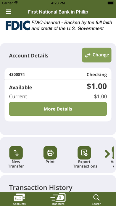 FNB in Philip Mobile Screenshot