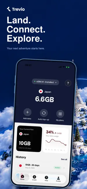 Trevio: eSIM travel & more screenshot 1