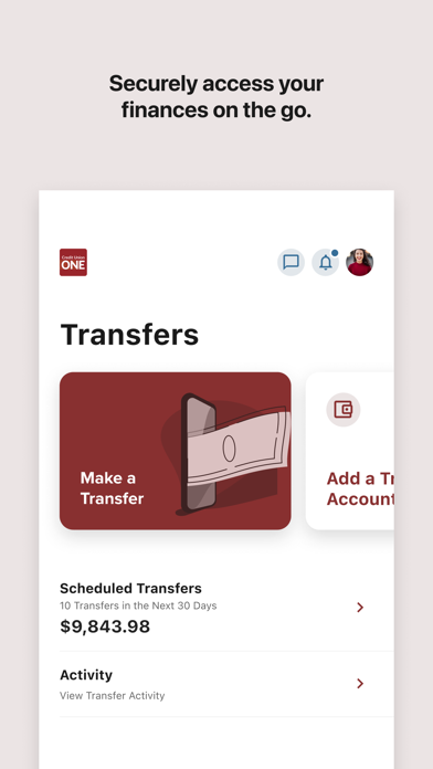 Credit Union ONE (Michigan) iPhone screenshot
