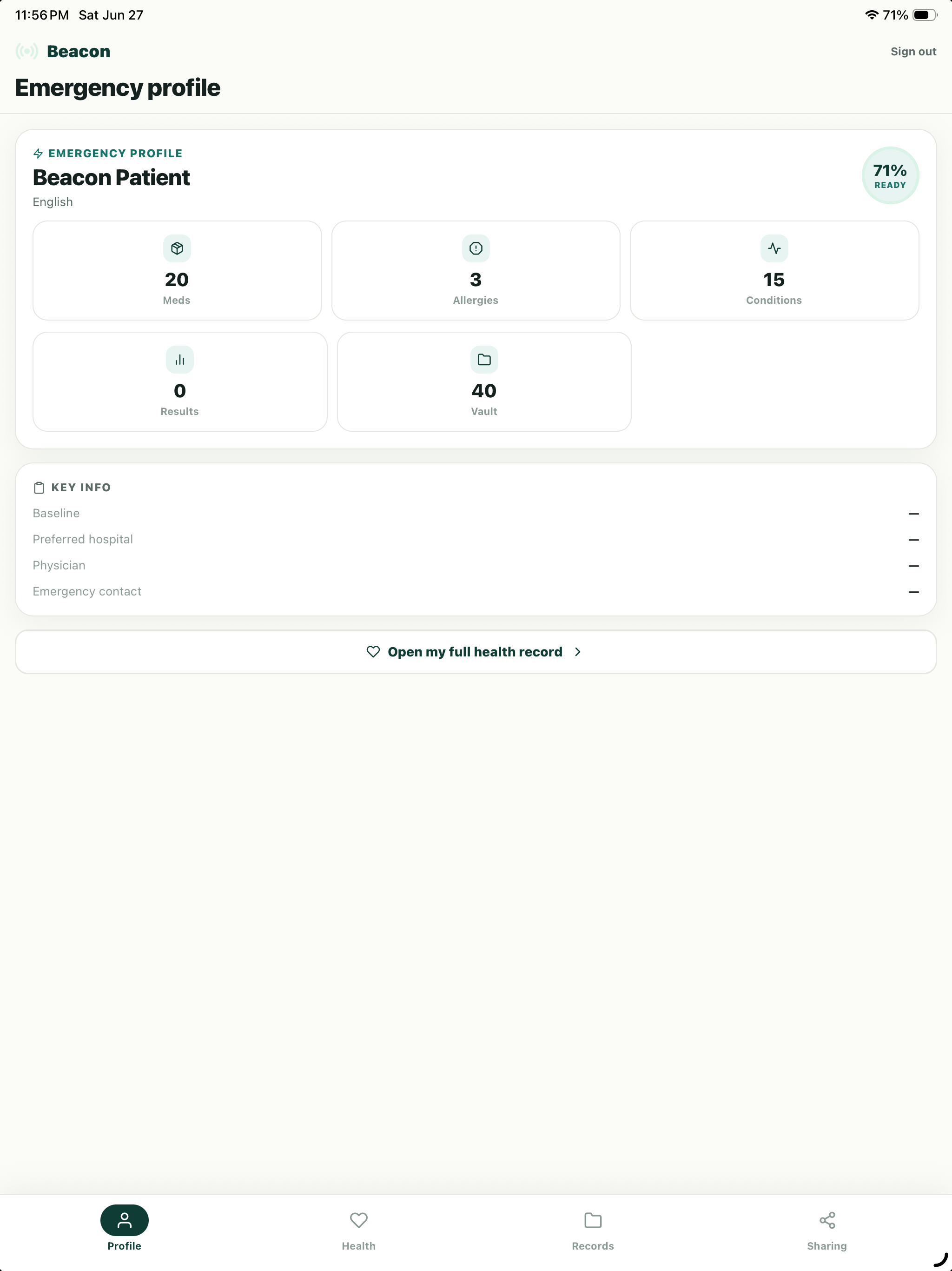 Beacon — Emergency Profile screenshot 6