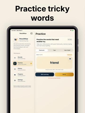 PencilWise: Kids Spelling Help iPad screenshot