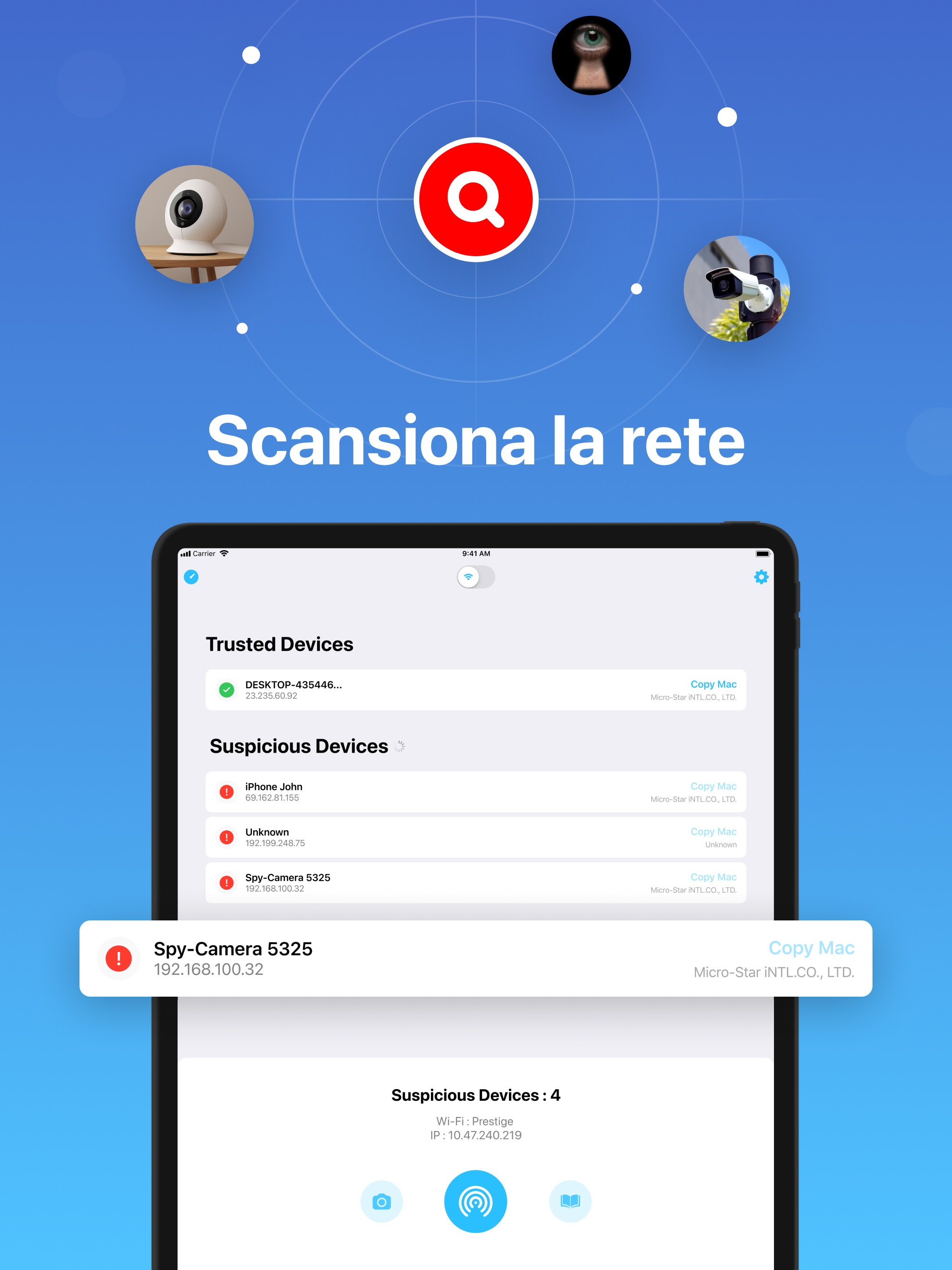 Telecamera spia nascosta Pro