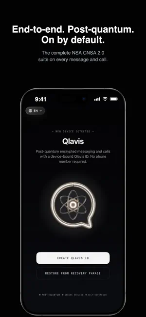 Qlavis: Post-Quantum Messenger screenshot 1