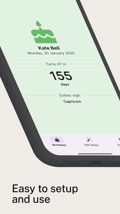 Birthday Reminder Widget Screenshot