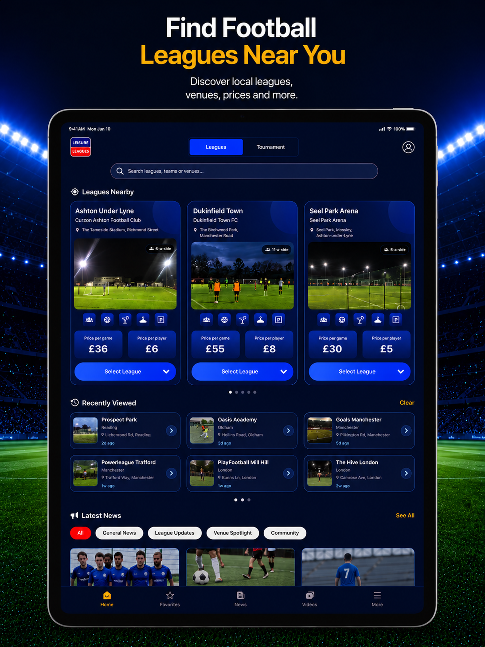 Leisure Leagues App UK