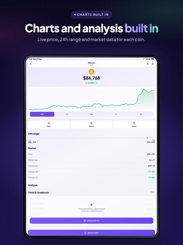 Coin Price Alert: Crypto Alarm iPad screenshot