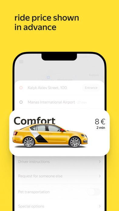 Yandex Go: Taxi Food Delivery Screenshot