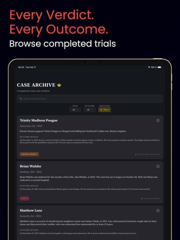 Docket Watch – Court Trials iPad screenshot 5
