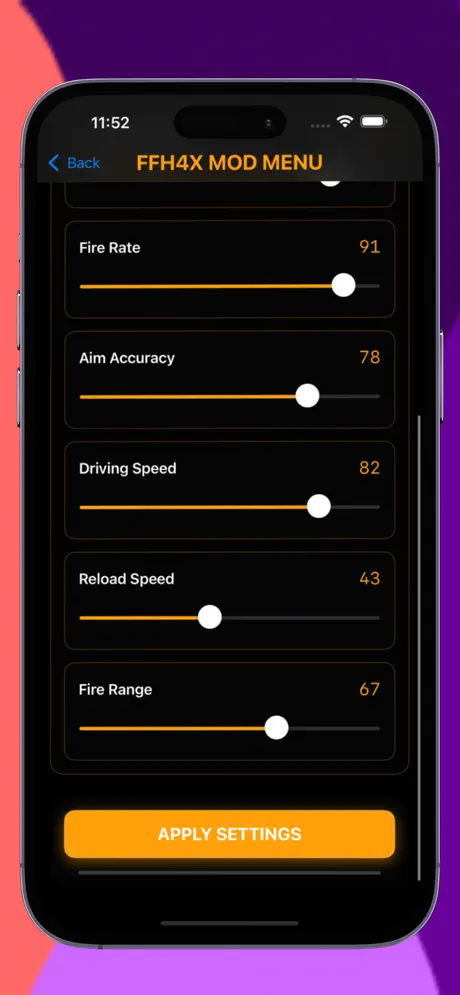 Regedit ffh4x vip mod menu screenshot 5