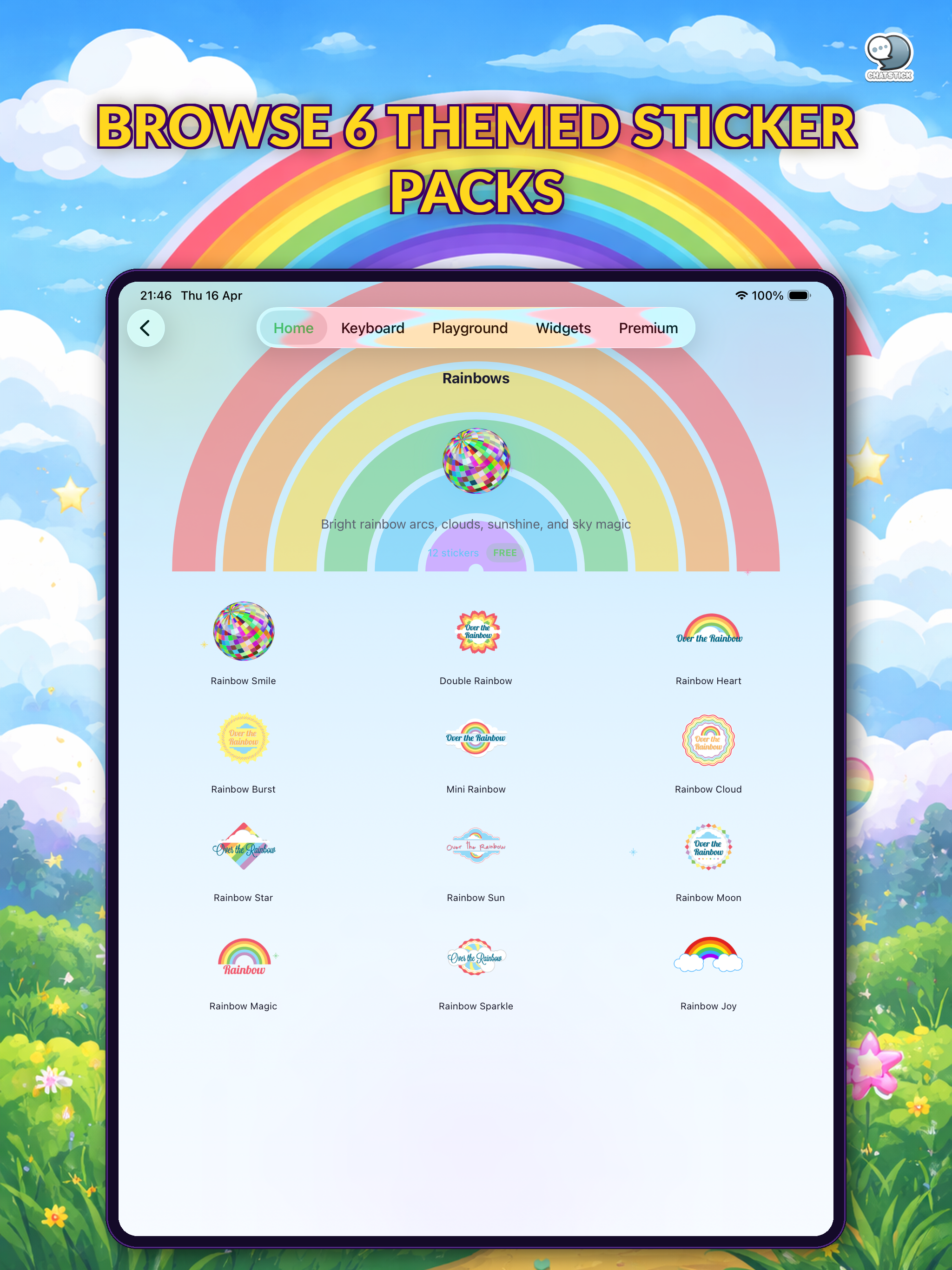 Rainbow Emoji Stickers by CS screenshot 13