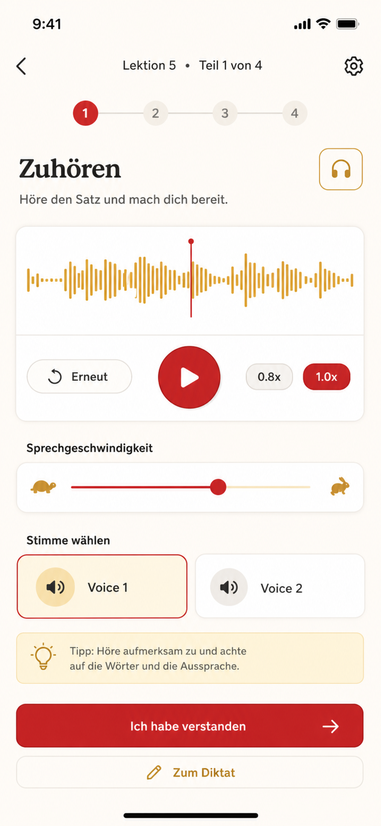 German Dictation & Listening screenshot 3