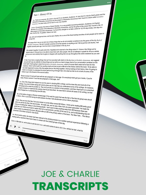 AA Joe & Charlie Big Book Work iPad screenshot 4 - Health & Fitness app