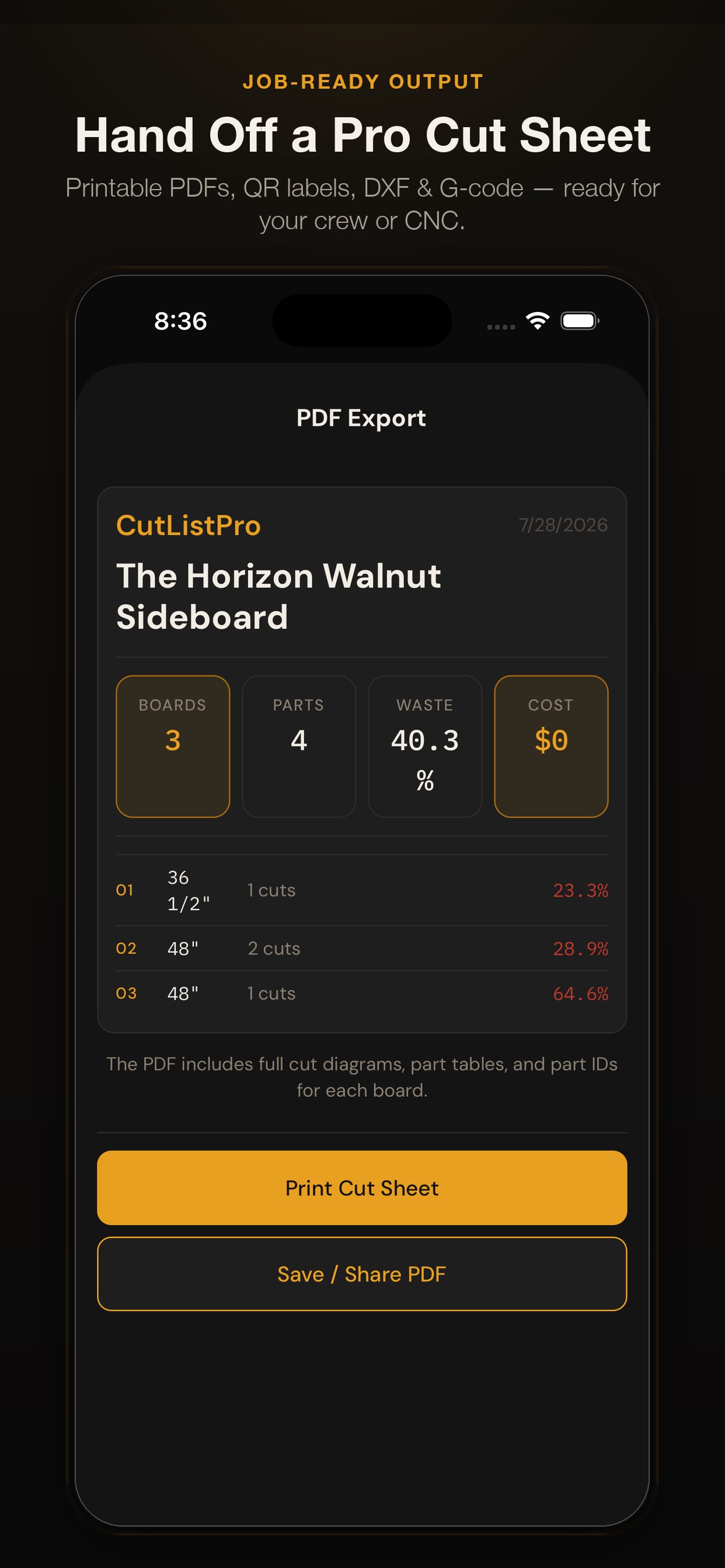 Screenshot 6 of CutListPro - Cut Optimizer