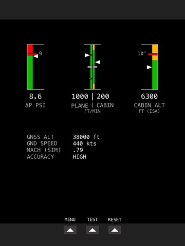 Pressurisation iPad screenshot