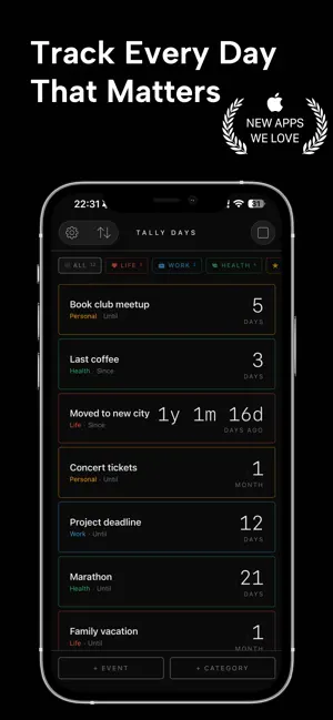 Tally Days: Day Counter Track screenshot 1