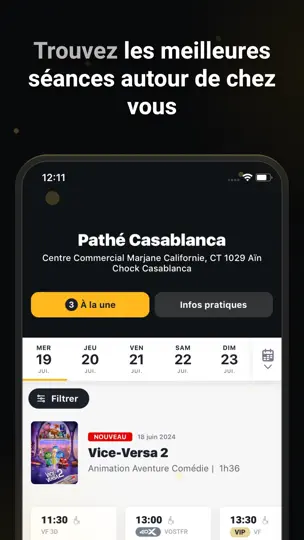 Capture d'écran de Pathé Maroc sur iPhone 1