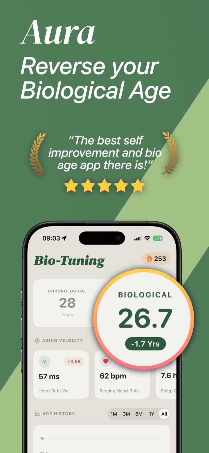 Aura: Biohacking & Longevity screenshot 1