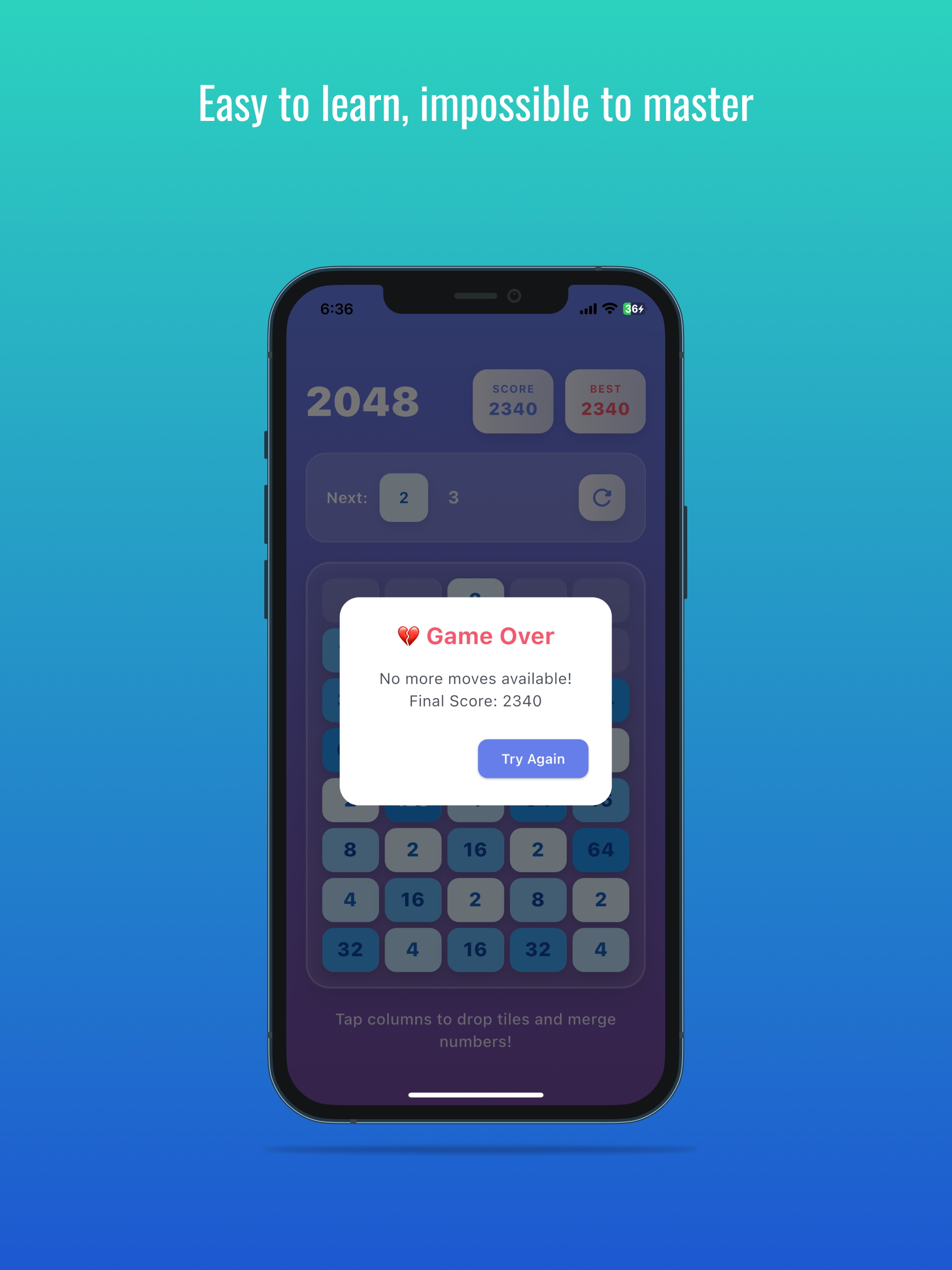 2048 Drop & Merge