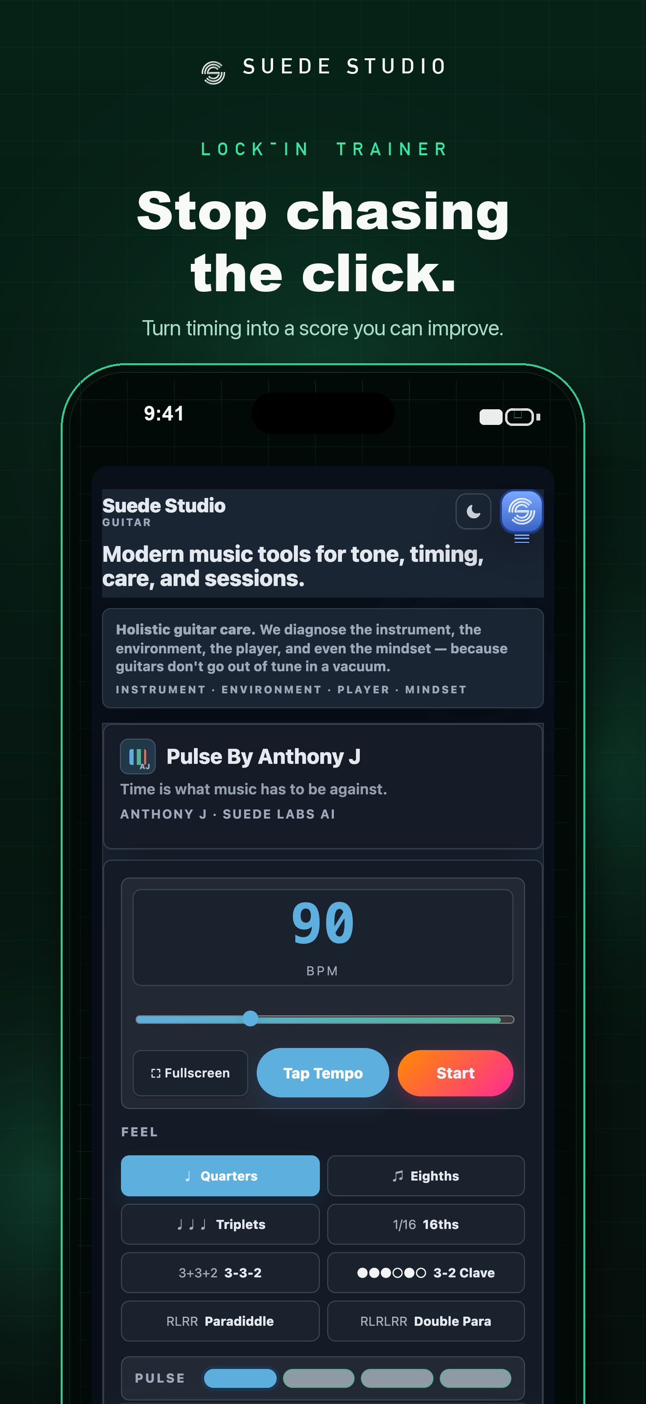 Suede Guitar Tuner & Studio