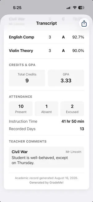 GradeMe! screenshot 4